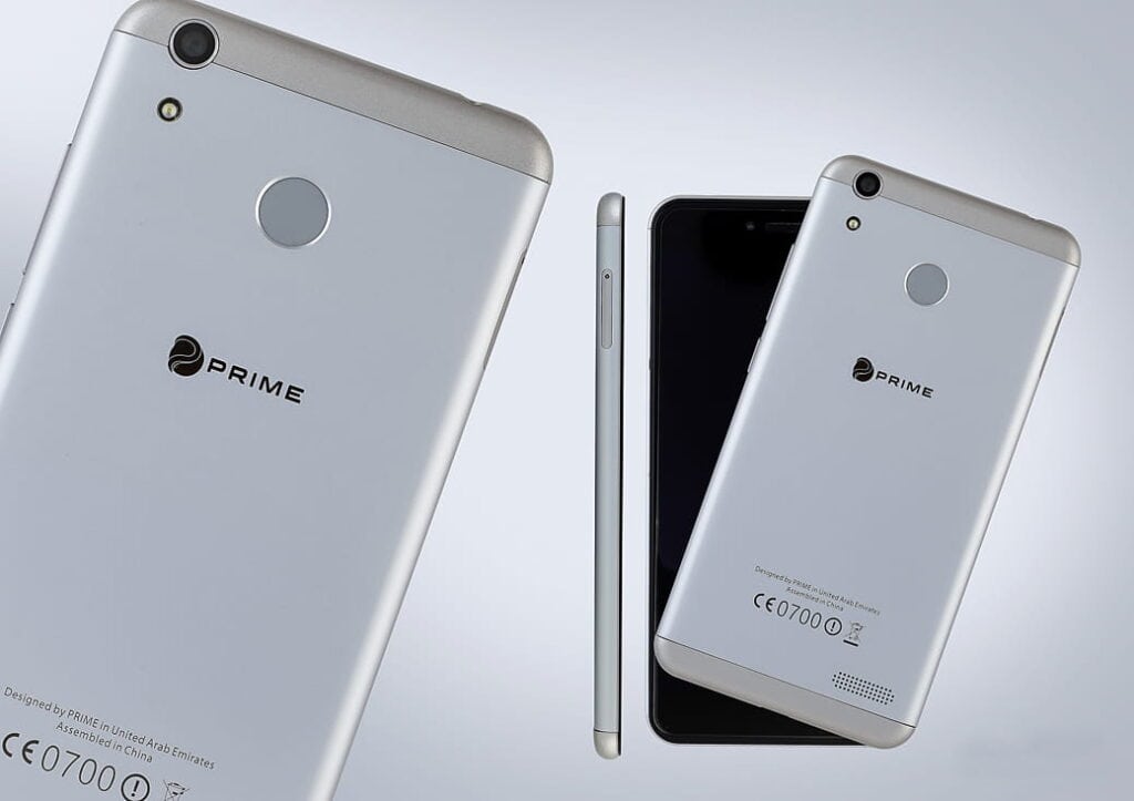 Prime smartphone with dual rear cameras and sleek design.
