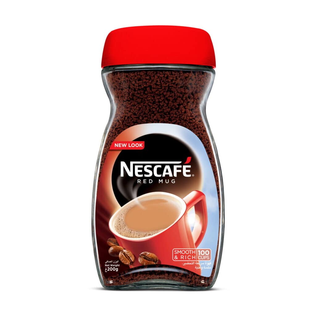 Nescafe Red Mug coffee jar with rich coffee inside for optimal SEO.
